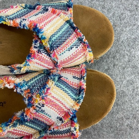 Minnetonka Womens Multi Laredo Breeze Slingback Wedge Sandal Size 7 - Picture 10 of 12